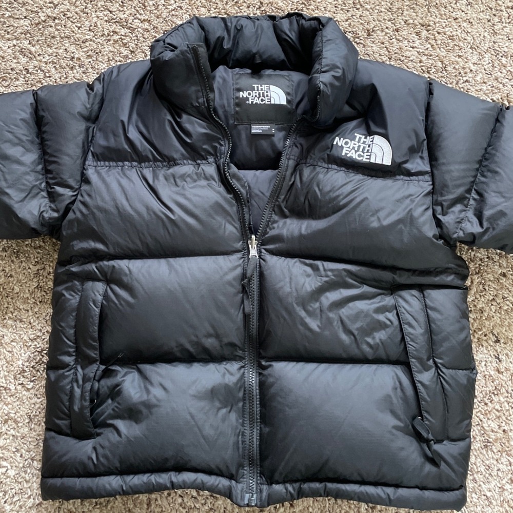 The North Face 700 Womens Black Down Puffer Jacket Ripstop Full Zip Medium M - Picture 9 of 16